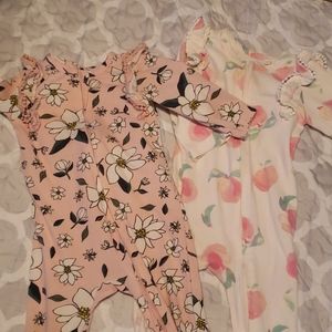 Baby girl 6-9m footie pjs